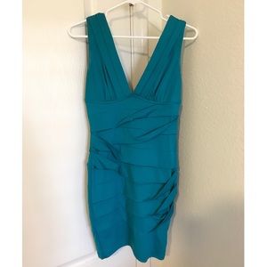 V Neck Dress with Ruching